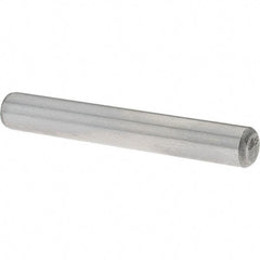 Value Collection - 1/4" Diam x 1-3/4" Pin Length Grade 8 Alloy Steel Standard Dowel Pin - C 50-58 Hardness, 12,800 Lb Breaking Strength, 1 Beveled & 1 Rounded End - Eagle Tool & Supply