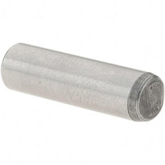 Value Collection - 1/4" Diam x 7/8" Pin Length Grade 8 Alloy Steel Standard Dowel Pin - C 50-58 Hardness, 12,800 Lb Breaking Strength, 1 Beveled & 1 Rounded End - Eagle Tool & Supply