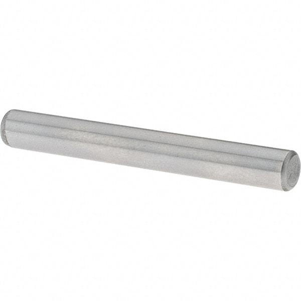 Value Collection - 3/16" Diam x 1-1/2" Pin Length Grade 8 Alloy Steel Standard Dowel Pin - C 50-58 Hardness, 7,200 Lb Breaking Strength, 1 Beveled & 1 Rounded End - Eagle Tool & Supply