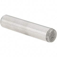 Value Collection - 3/16" Diam x 7/8" Pin Length Grade 8 Alloy Steel Standard Dowel Pin - C 50-58 Hardness, 7,200 Lb Breaking Strength, 1 Beveled & 1 Rounded End - Eagle Tool & Supply