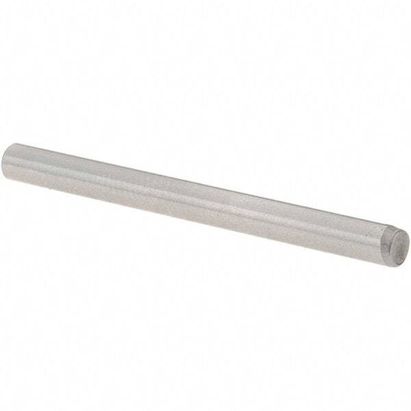 Value Collection - 1/8" Diam x 1-1/2" Pin Length Grade 8 Alloy Steel Standard Dowel Pin - C 50-58 Hardness, 3,200 Lb Breaking Strength, 1 Beveled & 1 Rounded End - Eagle Tool & Supply