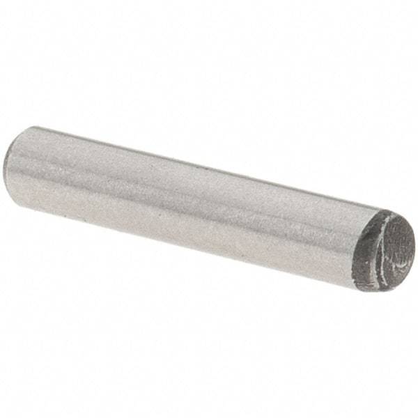 Value Collection - 3/32" Diam x 1/2" Pin Length Grade 8 Alloy Steel Standard Dowel Pin - C 50-58 Hardness, 1,800 Lb Breaking Strength, 1 Beveled & 1 Rounded End - Eagle Tool & Supply