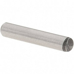 Value Collection - 3/32" Diam x 1/2" Pin Length Grade 8 Alloy Steel Standard Dowel Pin - C 50-58 Hardness, 1,800 Lb Breaking Strength, 1 Beveled & 1 Rounded End - Eagle Tool & Supply