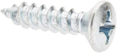 Value Collection - #12 Oval Head Phillips Sheet Metal Screw - Steel, 1" OAL, AISI 1016, ANSI/ASME B18.6.4, ASME B18.6.3 & SAE J933, Grade 1016-1024 - Eagle Tool & Supply