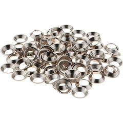 Value Collection - 3/32" Thick, Nickel-Plated Finish, Brass, Flush Type Finishing Washer - 0.488" OD - Eagle Tool & Supply