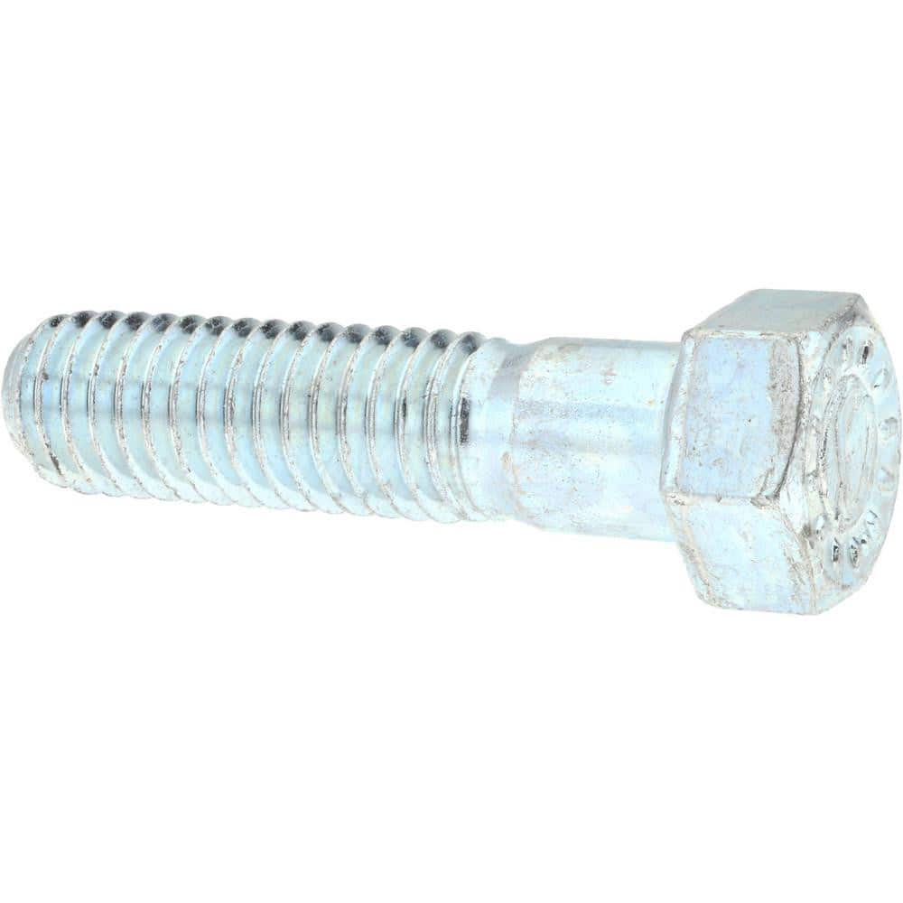 Hex Head Cap Screw: 7/16-14 x 1-3/4″, Grade 9 Alloy Steel, Zinc-Plated Clear Chromate