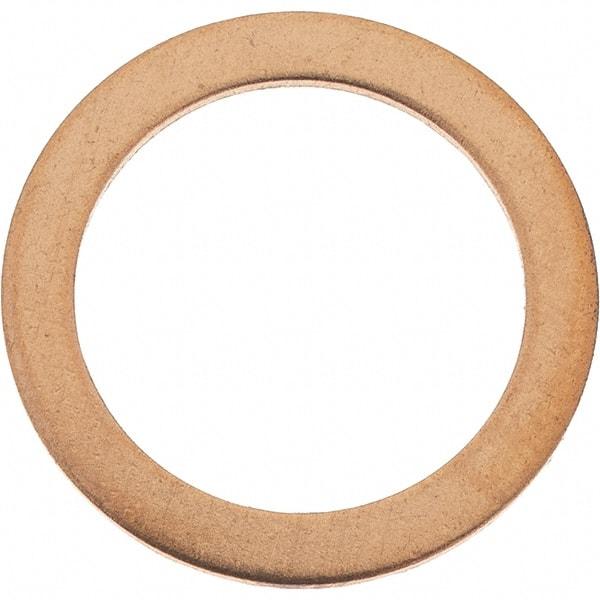 Value Collection - 9/16 SAE, 39/64" ID x 13/16" OD Oil Drain Plug Gasket - 1/32" Thick, Copper - Eagle Tool & Supply