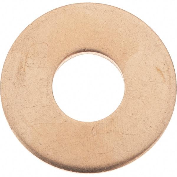 Value Collection - 1/2" Screw, Copper Standard Flat Washer - 0.563" ID x 1-3/8" OD, 0.091" Thick, Plain Finish - Eagle Tool & Supply