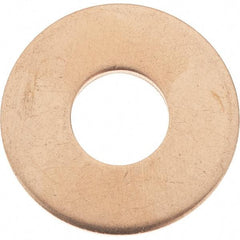 Value Collection - 1/2" Screw, Copper Standard Flat Washer - 0.563" ID x 1-3/8" OD, 0.091" Thick, Plain Finish - Eagle Tool & Supply