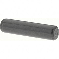 Value Collection - 3/16" Diam x 3/4" Pin Length Grade 8 Alloy Steel Standard Dowel Pin - Bright Finish, C 47-58 & C 60 (Surface) Hardness, 4,150 Lb (Single Shear), 8,300 Lb (Double Shear) Breaking Strength, 1 Beveled & 1 Rounded End - Eagle Tool & Supply