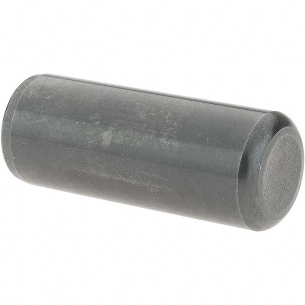 Value Collection - 1/2" Diam x 1-1/4" Pin Length Grade 8 Alloy Steel Standard Dowel Pin - Bright Finish, C 47-58 & C 60 (Surface) Hardness, 29,450 Lb (Single Shear), 58,900 Lb (Double Shear) Breaking Strength, 1 Beveled & 1 Rounded End - Eagle Tool & Supply