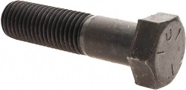 Value Collection - 1-8 UNC, 3-3/4" Length Under Head Hex Head Cap Screw - Partially Threaded, Grade 5 Steel, Uncoated, 1-1/2" Hex - Eagle Tool & Supply