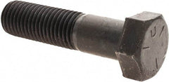 Value Collection - 1-8 UNC, 3-3/4" Length Under Head Hex Head Cap Screw - Partially Threaded, Grade 5 Steel, Uncoated, 1-1/2" Hex - Eagle Tool & Supply