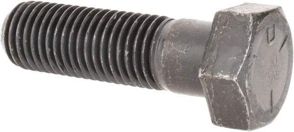 Value Collection - 7/8-9 UNC, 3" Length Under Head Hex Head Cap Screw - Partially Threaded, Grade 5 Steel, Uncoated, 1-5/16" Hex - Eagle Tool & Supply