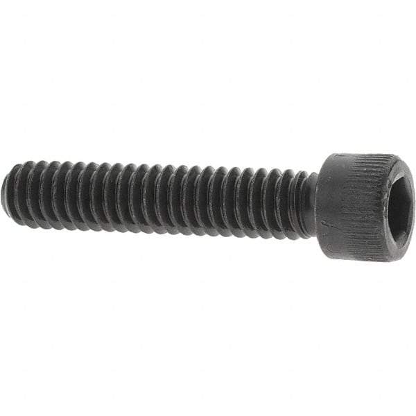Value Collection - 1/4-20 UNC Hex Socket Drive, Socket Cap Screw - Alloy Steel, Black Oxide Finish, Fully Threaded, 1-1/4" Length Under Head - Eagle Tool & Supply