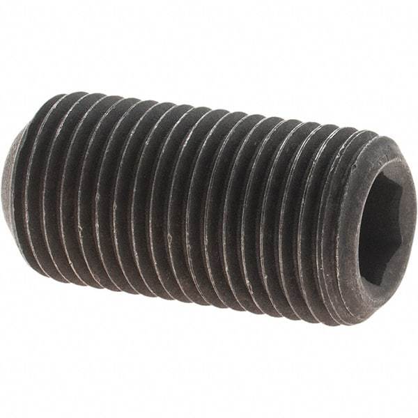 Value Collection - 1/2-20 UNF, 1" OAL, Cup Point Set Screw - Grade 8 Alloy Steel, 1/4" Key - Eagle Tool & Supply