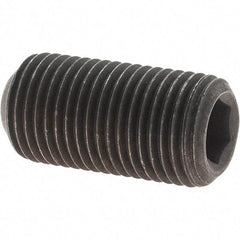 Value Collection - 1/2-20 UNF, 1" OAL, Cup Point Set Screw - Grade 8 Alloy Steel, 1/4" Key - Eagle Tool & Supply