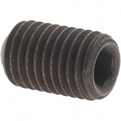 Value Collection - 5/16-24 UNF, 1/2" OAL, Cup Point Set Screw - Grade 8 Alloy Steel, 5/32" Key - Eagle Tool & Supply
