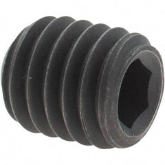 Value Collection - 7/16-14 UNC, 1/2" OAL, Cup Point Set Screw - Grade 8 Alloy Steel, 7/32" Key - Eagle Tool & Supply