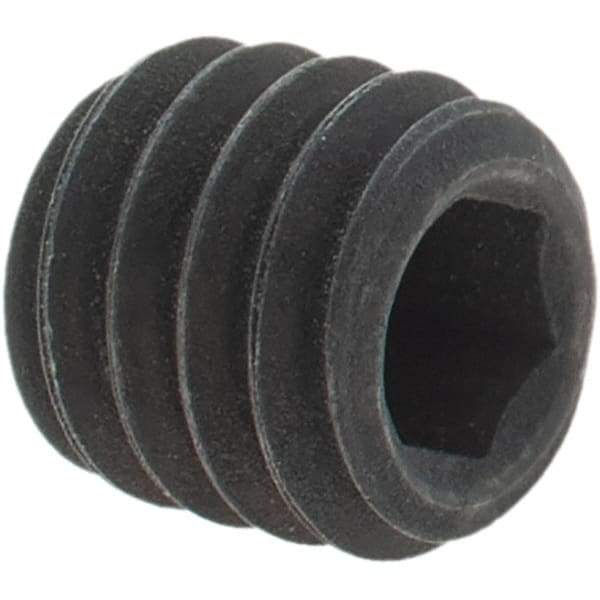 Value Collection - 5/16-18 UNC, 5/16" OAL, Cup Point Set Screw - Grade 8 Alloy Steel, 5/32" Key - Eagle Tool & Supply