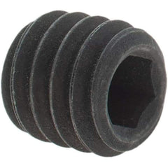 Value Collection - 5/16-18 UNC, 5/16" OAL, Cup Point Set Screw - Grade 8 Alloy Steel, 5/32" Key - Eagle Tool & Supply