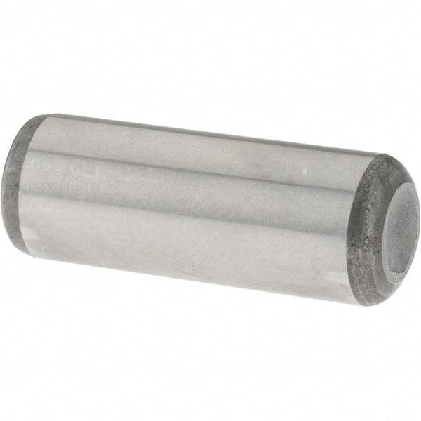Value Collection - 3/8" Diam x 1" Pin Length Grade 8 Alloy Steel Standard Dowel Pin - C 50-58 Hardness, 28,700 Lb Breaking Strength, 1 Beveled & 1 Rounded End - Eagle Tool & Supply