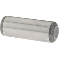 Value Collection - 3/8" Diam x 1" Pin Length Grade 8 Alloy Steel Standard Dowel Pin - C 50-58 Hardness, 28,700 Lb Breaking Strength, 1 Beveled & 1 Rounded End - Eagle Tool & Supply