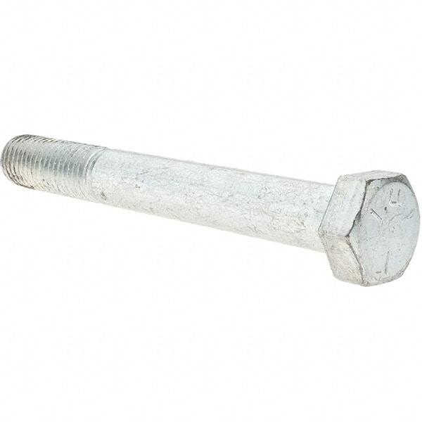 Value Collection - 3/4-10 UNC, 6" Length Under Head Hex Head Cap Screw - Partially Threaded, Grade 5 Steel, Zinc-Plated Finish, 1-1/8" Hex - Eagle Tool & Supply