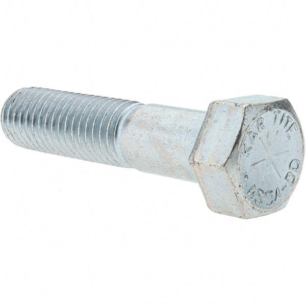 Value Collection - 5/8-11 UNC, 2-3/4" Length Under Head Hex Head Cap Screw - Partially Threaded, Grade 8 Alloy Steel, Zinc-Plated Finish, 15/16" Hex - Eagle Tool & Supply