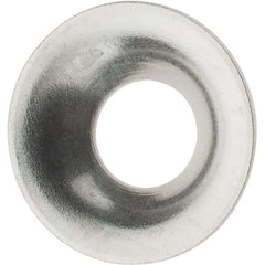 Value Collection - 5/64" Thick, Nickel-Plated Finish, Brass, Flush Type Finishing Washer - 0.425" OD - Eagle Tool & Supply