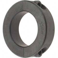 Value Collection - 35mm Bore, Steel, Two Piece Shaft Collar - 2-1/4" Outside Diam - Eagle Tool & Supply