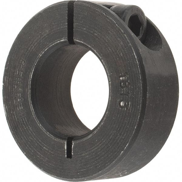 Value Collection - 18mm Bore, Steel, One Piece Clamp Collar - 1-1/2" Outside Diam - Eagle Tool & Supply