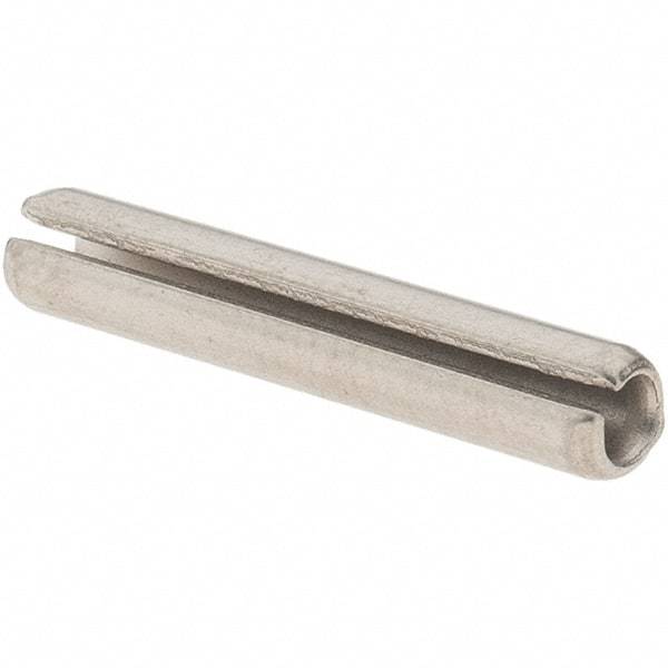 Made in USA - 1/8" Diam x 3/4" Long Slotted Spring Pin - Grade 420 Stainless Steel, Bright Finish - Eagle Tool & Supply