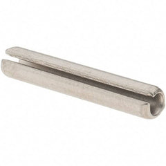 Made in USA - 1/8" Diam x 3/4" Long Slotted Spring Pin - Grade 420 Stainless Steel, Bright Finish - Eagle Tool & Supply