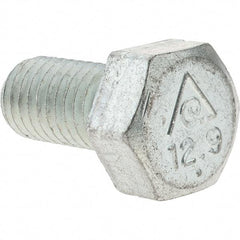 Value Collection - M10x1.50mm Metric Coarse, 20mm Length Under Head Hex Head Cap Screw - Fully Threaded, Grade 8.8 Steel, Zinc-Plated Finish, 17mm Hex - Eagle Tool & Supply