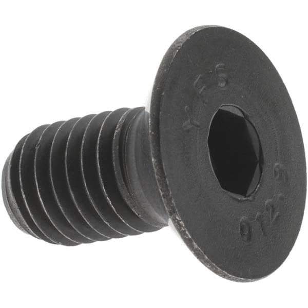Value Collection - M10x1.50 Metric Coarse Hex Socket Drive, 90° Flat Screw - Grade 12.9 Alloy Steel, Black Oxide Finish, Fully Threaded, 20mm OAL - Eagle Tool & Supply