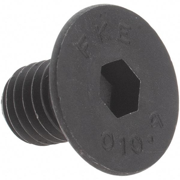 Value Collection - M10x1.50 Metric Coarse Hex Socket Drive, 90° Flat Screw - Grade 12.9 Alloy Steel, Black Oxide Finish, Fully Threaded, 16mm OAL - Eagle Tool & Supply