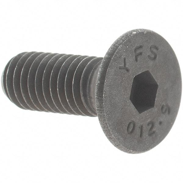 Value Collection - M5x0.80 Metric Coarse Hex Socket Drive, 90° Flat Screw - Grade 12.9 Alloy Steel, Black Oxide Finish, Fully Threaded, 14mm OAL - Eagle Tool & Supply