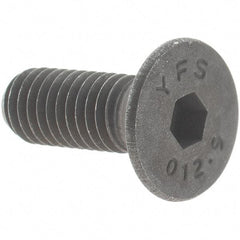 Value Collection - M5x0.80 Metric Coarse Hex Socket Drive, 90° Flat Screw - Grade 12.9 Alloy Steel, Black Oxide Finish, Fully Threaded, 14mm OAL - Eagle Tool & Supply