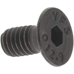 Value Collection - M4x0.70 Metric Coarse Hex Socket Drive, 90° Flat Screw - Grade 12.9 Alloy Steel, Black Oxide Finish, Fully Threaded, 8mm OAL - Eagle Tool & Supply
