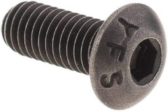 Value Collection - #10-32 UNF Hex Socket Drive, Button Screw - Alloy Steel, Black Oxide Finish, Fully Threaded, 1/2" Length Under Head - Eagle Tool & Supply