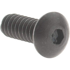Value Collection - #4-40 UNC Hex Socket Drive, Button Screw - Alloy Steel, Black Oxide Finish, Fully Threaded, 5/16" OAL - Eagle Tool & Supply
