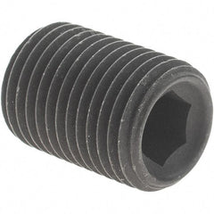 Value Collection - 1/2-20 UNF, 3/4" Long, Knurled Cup Point Set Screw - Grade 8 Alloy Steel, 1/4" Key - Eagle Tool & Supply