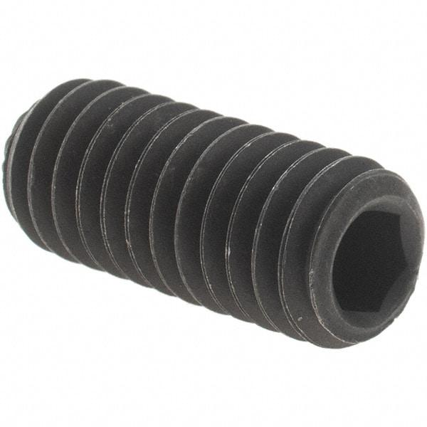 Value Collection - 5/16-18 UNC, 3/4" OAL, Knurled Cup Point Set Screw - Grade 8 Alloy Steel, 5/32" Key - Eagle Tool & Supply