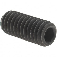 Value Collection - 5/16-18 UNC, 3/4" OAL, Knurled Cup Point Set Screw - Grade 8 Alloy Steel, 5/32" Key - Eagle Tool & Supply