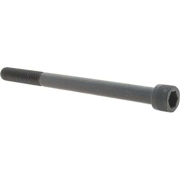 Value Collection - 3/8-16 UNC Hex Socket Drive, Socket Cap Screw - Alloy Steel, Black Oxide Finish, Fully Threaded, 5" Length Under Head - Eagle Tool & Supply