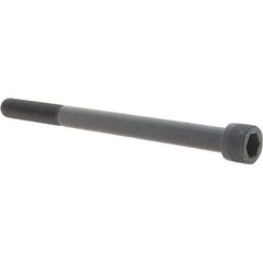 Value Collection - 3/8-16 UNC Hex Socket Drive, Socket Cap Screw - Alloy Steel, Black Oxide Finish, Fully Threaded, 5" Length Under Head - Eagle Tool & Supply