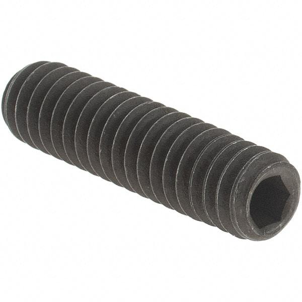 Value Collection - 1/4-20 UNC, 1" OAL, Cup Point Set Screw - Grade 8 Alloy Steel, 1/8" Key - Eagle Tool & Supply
