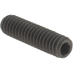 Value Collection - 1/4-20 UNC, 1" OAL, Cup Point Set Screw - Grade 8 Alloy Steel, 1/8" Key - Eagle Tool & Supply