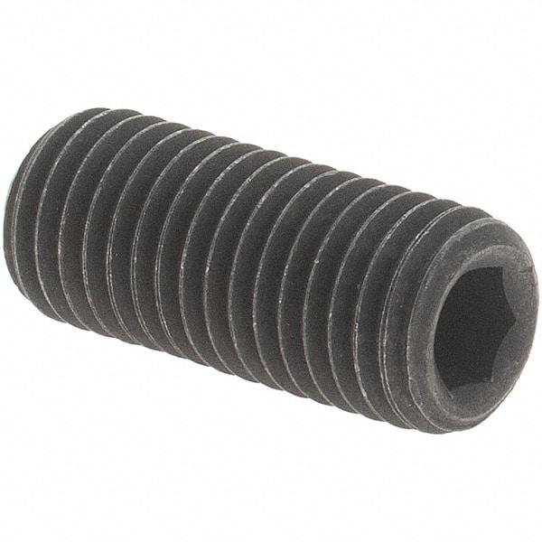 Value Collection - 5/16-24 UNF, 3/4" OAL, Cup Point Set Screw - Grade 8 Alloy Steel, 5/32" Key - Eagle Tool & Supply